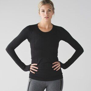 Lululemon Swiftly Tech Long Sleeve Crew, Black, Size 12